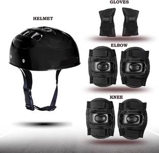 prikli Multi sports Guard Kit black Cycling Protection Set 7 in 1 Medium SIZE 11-15YEAR Skating Kit