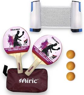 Airic Perfect Xtreme 1 Star Racquets with 3 Balls, Net and cover Table Tennis Kit