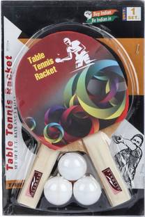 Trady Ultimate 2 TT Racquet With 3 Balls Comfortable Grip Table Tennis Rackets Table Tennis Kit