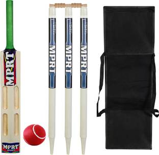 MPRT Wooden 4 Scoop Cricket kit Bat Size 3 For Age Group 4-6 Years Cricket Kit