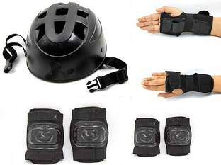 prikli Multi sports Guard combo Kit black 7 in 1 SMALL SIZE 6-10 YEAR skating kit Skating Guard Combo