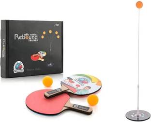 Helistr New Table Tennis Trainer Ping Pong 2 Rackets & Balls Base Training Practice Bat Table Tennis Kit