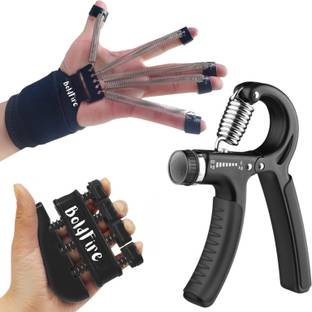 BoldFire Combo Packof3 Metal Finger Gripper Strength Trainer Hand Gripper Exerciser Hand Fitness Accessory Kit Kit