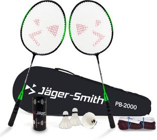 Jager-Smith PB-2000 Combo, JSBN-101 & Featherlite 2 Shuttle Badminton Kit