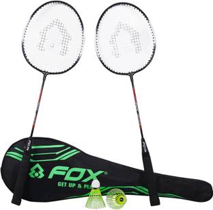 FOX Smash Pro with 2 Rackets, 2 Shuttles & Full Cover Case Badminton Kit