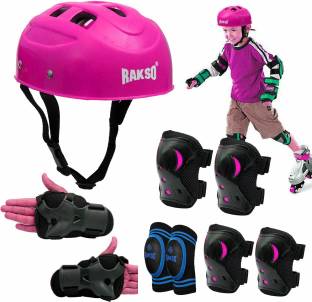 Rakso Skating & Cycling Protective Training kit Set 4 Pcs Set knee Guard Size -Medium Skating Kit