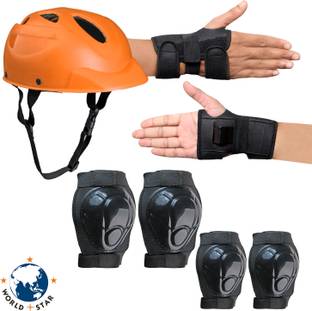 prikli Skating Protection Kit-Helmet + Elbow + Knee + Hand Guard Skating Kit Skating Kit
