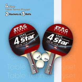 STAG 4 STAR PLAYSET WITH 2 BAT ,3 BALLS Table Tennis Kit