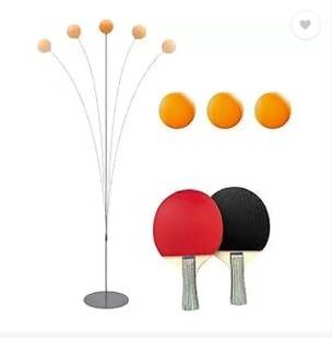KCR Table Tennis Practice Set,2pcs Wooden Racket,2pcs pingpong Balls for Kids Table Tennis Kit