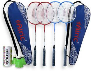 Airic Isometric Blaster Staunch with 3 Plastic Shuttles and Cover Badminton Kit