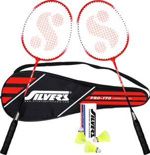Silver's PRO-170 Badminton Combo- 2 Rackets with Shuttle Pack of 3 Badminton Kit