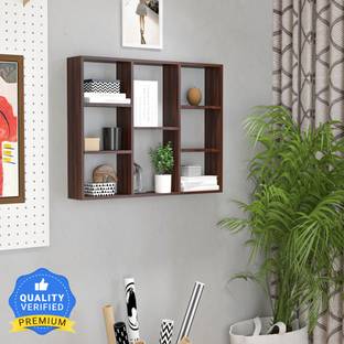 Floresta Wud Wall Mount Book Shelf Kitchen Crockery Cabinet Engineered Wood Crockery Cabinet