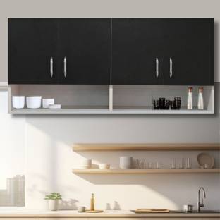 SPECIALITY PANELS 4 Doors Modular Wall Cabinet with Organizer Shelf & Termites Resistance Engineered Wood Kitchen Cabinet