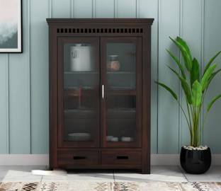 BAGARI ARTS Solid Sheesham Wood Kitchen Storage Cabinet | Multi-Shelf Unit for Crockery Solid Wood Kitchen Cabinet