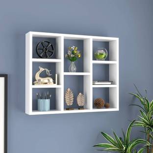 Tanishq Arts Wall Mount Book Shelf Kitchen Crockery Cabinet Engineered Wood Kitchen Cabinet