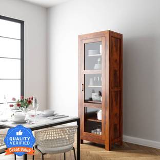 THE ATTIC Sheesham Wood Solid Wood Crockery Cabinet