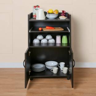 CraftStudio Engineered Wood Multipurpose Storage Cabinet Crockery Cabinet/Bedside Table Solid Wood Kitchen Cabinet