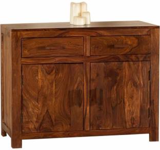 Shagun Arts Solid Sheesham Wood Side Board With 2 Drawer & Shelves For Living Room, Kitchen. Solid Wood Crockery Cabinet