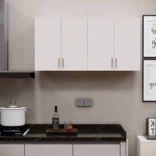 SPECIALITY PANELS 4 Doors Modular Wall Cabinet with 10 years guarantee against Borer & Termites Engineered Wood Kitchen Cabinet