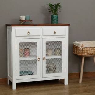 WOODUKOO Kisten Crockery Cabinet Solid Wood Kitchen Cabinet