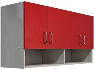 SPECIALITY PANELS 4 Doors Modular Wall Cabinet with Organizer Shelf & Termites Resistance Engineered Wood Kitchen Cabinet