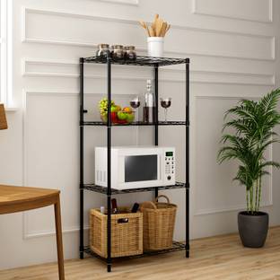 TUNEHOME MP03-BLACK Metal Kitchen Cabinet