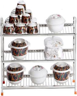 Zobby Utensil Kitchen Rack Steel Shelf Dish Rack Modular Kitchen Utensils Rack 24 L x 24 H inch Storage