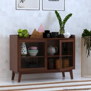 WOODUKOO Enigma Kitchen/Crockery Cabinet Solid Wood Kitchen Cabinet