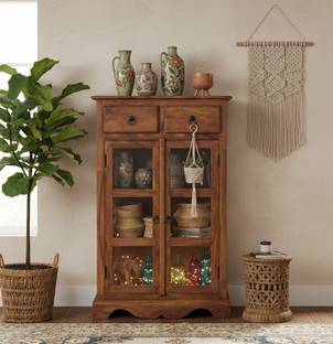 Angel Furniture Sheesham Wood Solid Wood Crockery Cabinet