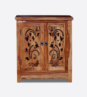 Tamannaartpalace Solid Sheesham Wood Florentine Carved Kitchen Cabinet With 2 Shelves Solid Wood Kitchen Cabinet