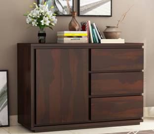 shree natural Solid Sheesham Wood Kitchen Cabinet with 3 Drawers & 1 Door Storage Solid Wood Kitchen Cabinet