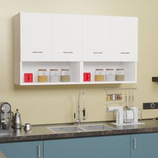 Divysa 4 Door Multipurpose Wall Mounted Cabinet | Wood Cabinet | Engineered Wood Kitchen Cabinet