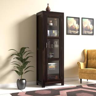 Krishna Wood Decor Solid Sheesham Wood Kitchen Cabinet With Multiple Shelves For Kitchen/ Storage | Solid Wood Kitchen Cabinet