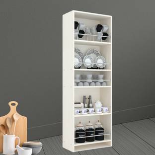 SPECIALITY PANELS Free Standing Tall units with 5 Open Shelves & Termites Resistance Engineered Wood Kitchen Cabinet