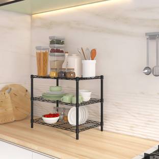 TUNEHOME Metal Kitchen Cabinet