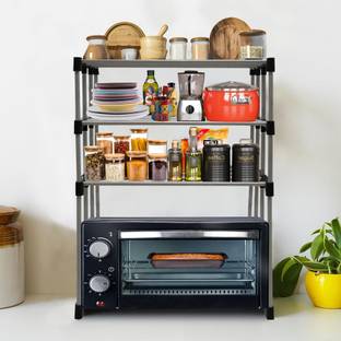 Philoshop Microwave Stand Carbon Steel Kitchen Trolley