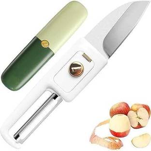 AMEEDARSHAN 1 Pc Stainless Steel Knife Multifunctional Fruits Knife Vegetable Peeler Cutter for Quicker Peeling