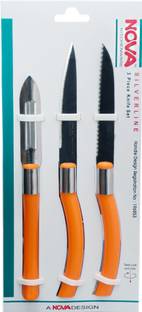 NNY 3 Pc Stainless Steel Knife Set NOVA Kitchenware SilverLine (Multicolor) (Pack of 1 Set)