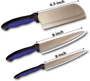 RI-ZAM 3 Pc Stainless Steel Knife Set High Quality YING Long Lasting Sharp Professional Chopper Knife
