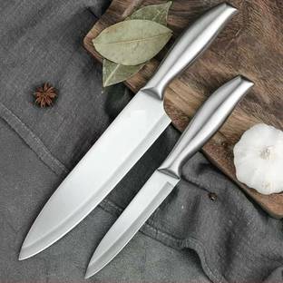 ARQIVO 2 Pc Stainless Steel, Steel Knife Set Kitchen Knife Set,Paring & Chef's High Carbon Stainless Steel Knives Pack of 2