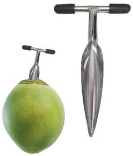 Btop 1 Pc Stainless Steel Knife Stainless Steel Coconut Opener Tools,Driller with Comfortable Silicone Grip
