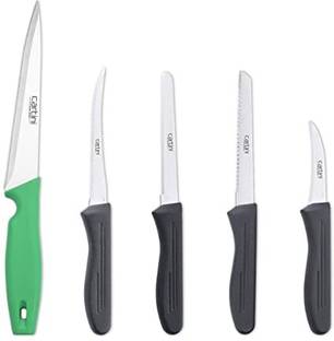 Godrej 5 Pc Stainless Steel Knife Set Cartini Godrej Soft Grip Kitchen Knives kit,5 Pc Set, Stainless Steel