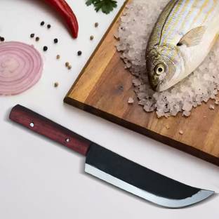 PAXMER 1 Pc Iron Knife paxmer iron sharp 6.5inch blade wooden handle kitchen fish multi purpose