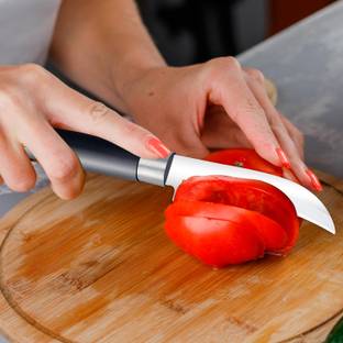 iBELL 1 Pc Stainless Steel Knife FA26 Premium Kitchen Knife, Curved Sharp Blade, Cutting Fruits, Vegetables, Meat