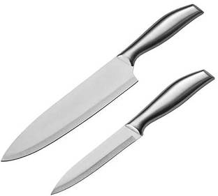 SNEHANSH 2 Pc Stainless Steel Knife Set SH-KNIFE SILVER HANDLE-C-A & B-2 PCS