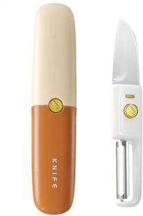 SHIV SHAKTI TRADING 1 Pc Stainless Steel Knife 2-in-1 Kitchen Knife & Peeler Combo