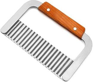 We3 1 Pc Stainless Steel Knife crinkle cutters stainless steel blade vegetable salad chopping knife