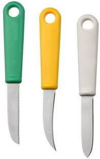 IKEA 3 Pc Stainless Steel Knife Set Paring Knife, Set of 3, Mixed Colours