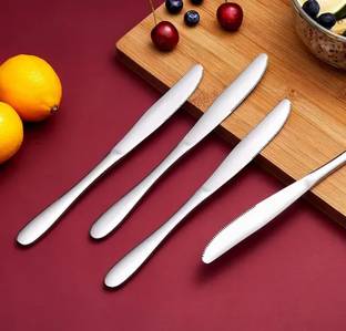ARSCART 4 Pc Stainless Steel Knife Set Heavy stainless steel butter knife