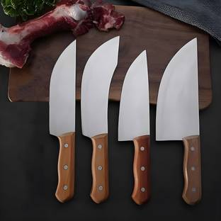 Wizbiz 4 Pc Stainless Steel Knife Set High Carbon Ultra Sharp Kitchen Knives For Paring Cutting Meat Vegetable Fruit